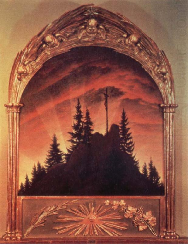 Kreuz im Gebirge,Teschener Altar, Caspar David Friedrich